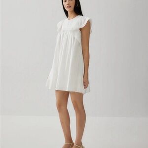 Aicelle Ladder Trim Frill Sleeve Dress